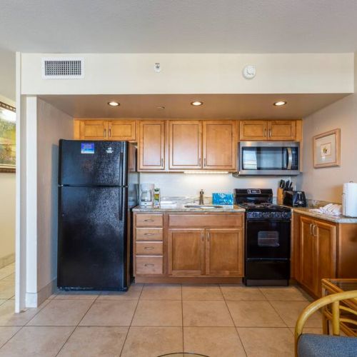 Fully equipped kitchen with all needed essentials.