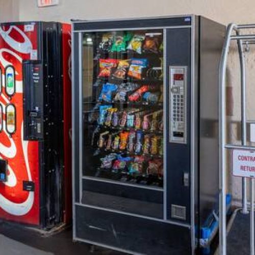 Vending machines in basement