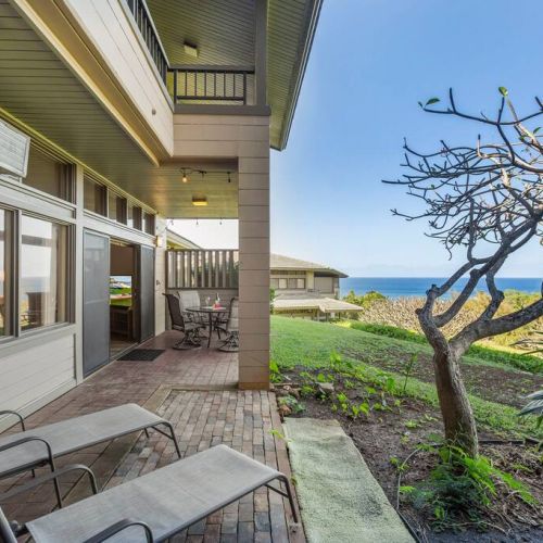 Large lanai and yard area