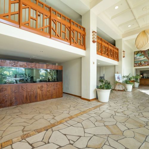 Resort Lobby with shops, hula classes, events, art gallery and more.