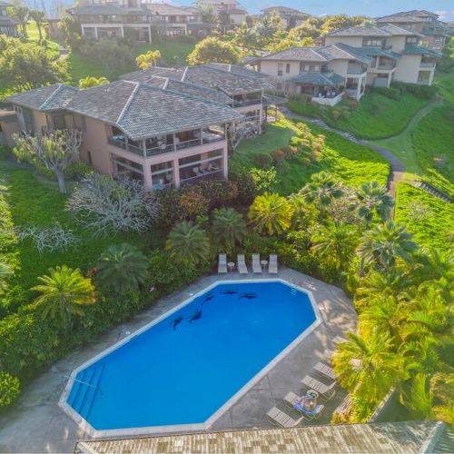 Pool area across the street from the condo