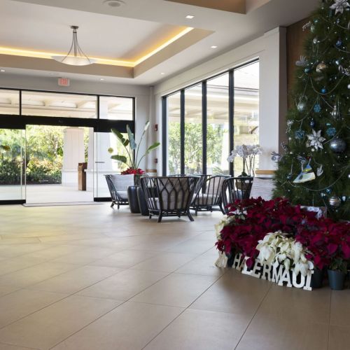 Whaler lobby during the holidays.