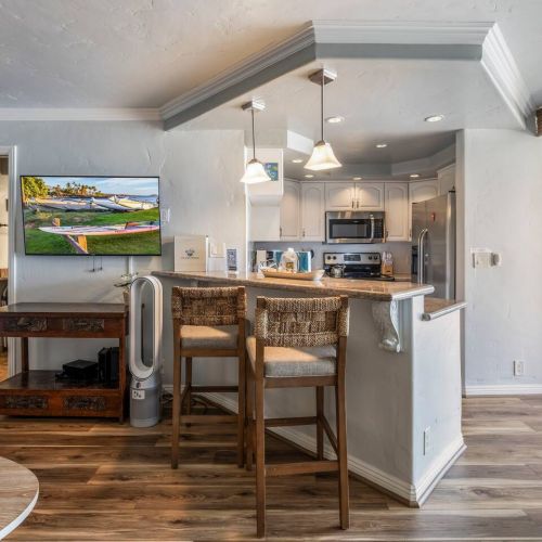 Bright and clean aesthetic throughout this condo.