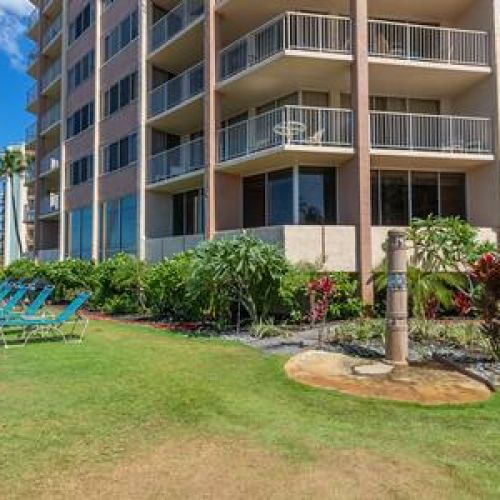 Outdoor shower and seating