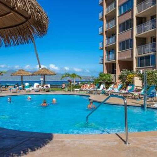 Oceanfront pool area