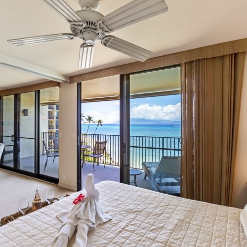 Doors open to living room