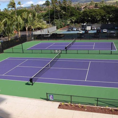 Two tennis and pickle ball courts.