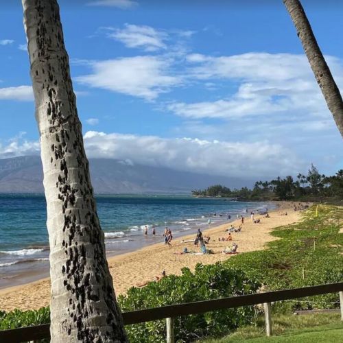 View of Kam II Beach across the street