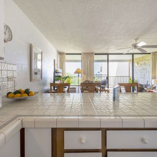 Open common area from kitchen to living room