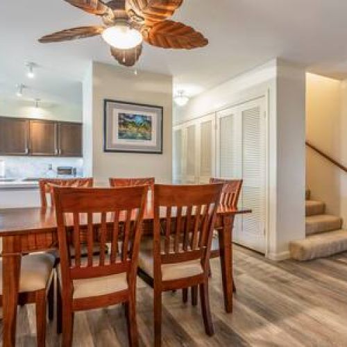 Spacious dining area