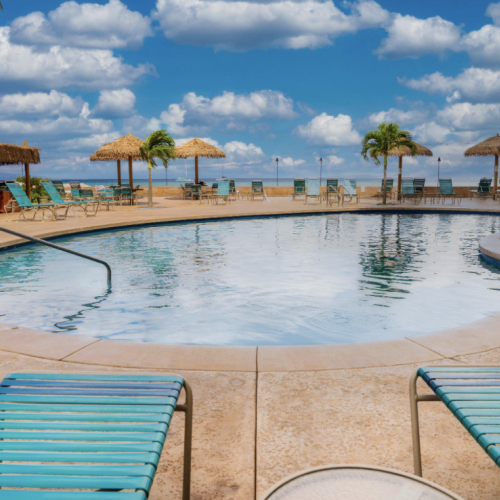 Pool area with ADA handicap lift