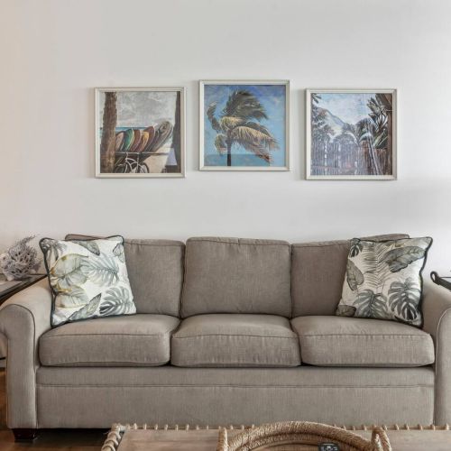 Queen size sofa sleeper, we supply linens, pillow, and blanket.