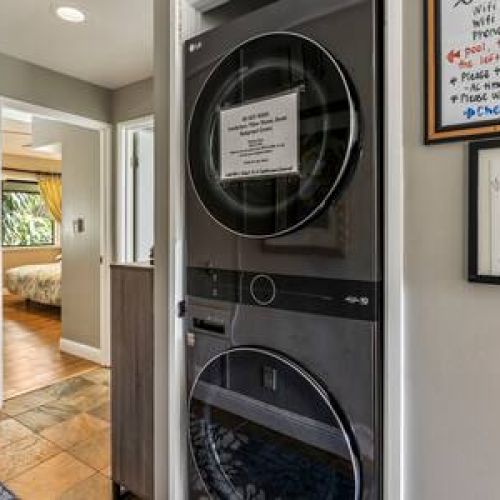 In unit washer/dryer and we supply some initial essentials