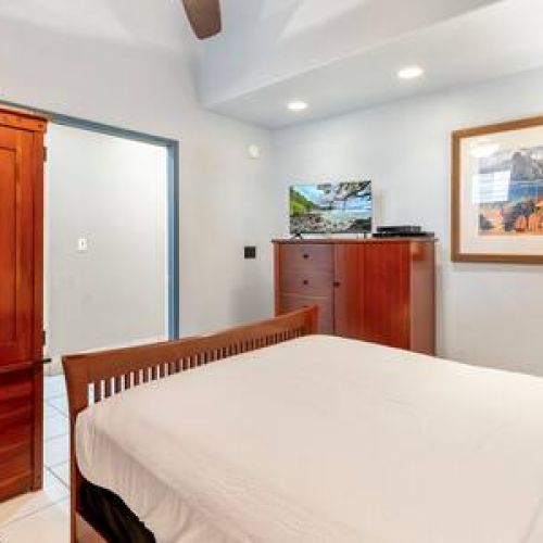 Plenty of storage in downstairs bedroom