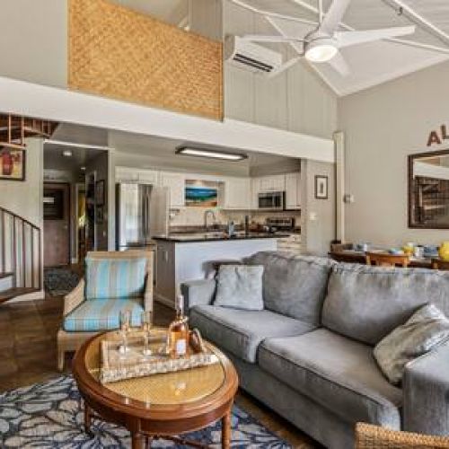 Living area also features a queen sofa sleeper