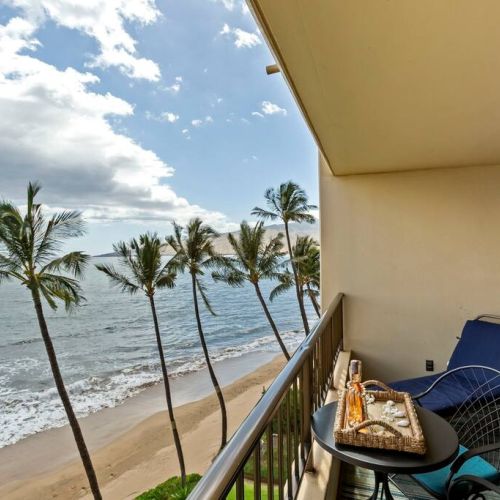 Beachfront views.