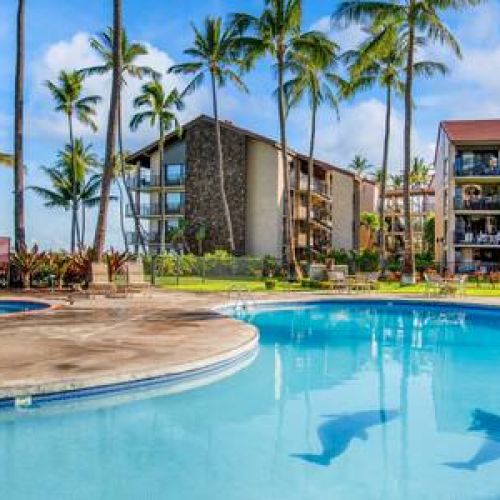 Oceanfront pool and spa area.