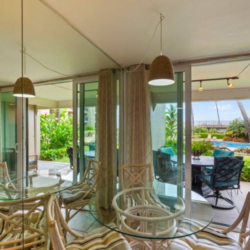 Interior dining table for 4 people.