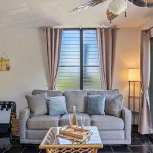 Queen sofa sleeper in living area