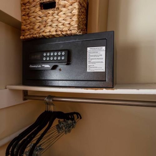 Safe located in closet.