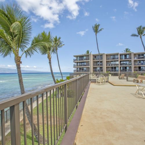 Ocean Front Sun Deck Lounging Area