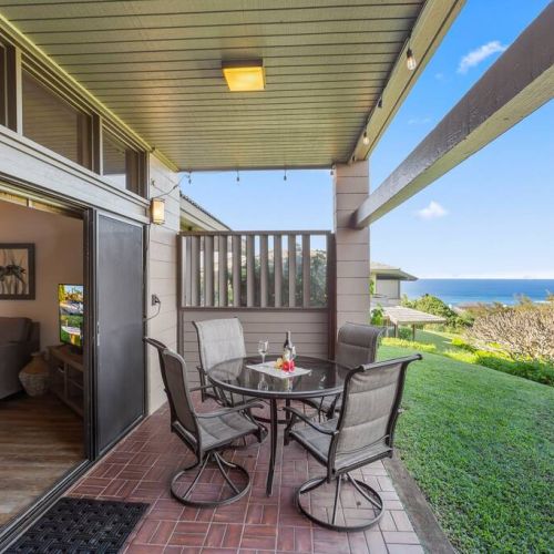 Admire sunsets, whale watching, sailboats, and more from your shaded private large lanai.