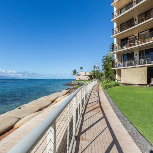 Oceanfront walkway path