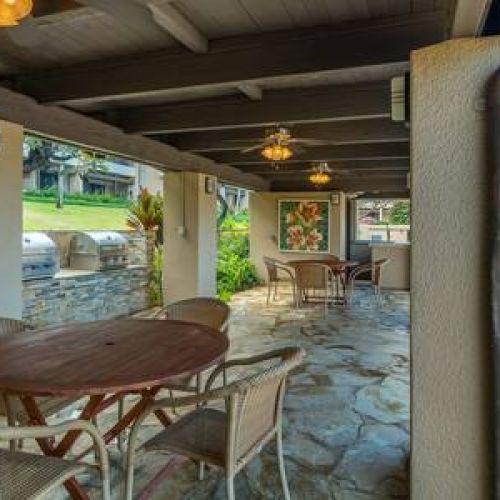 BBQ and covered sitting area