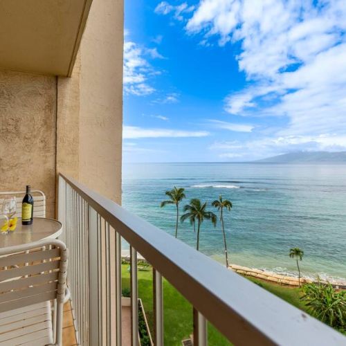 Admire the ocean view, whale watching, sailboats, and more from your lanai.