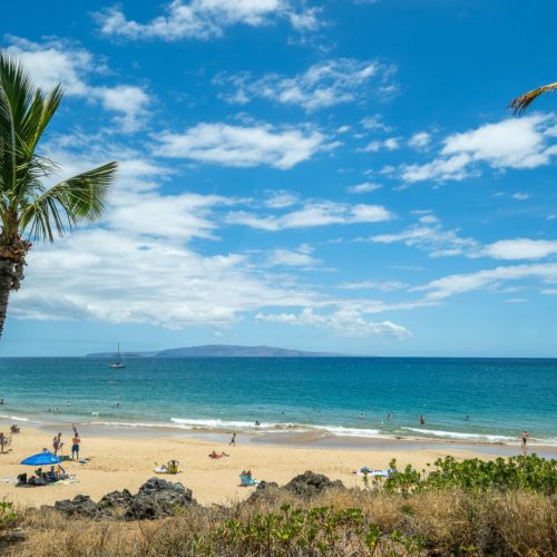 View of Kam II Beach across the street