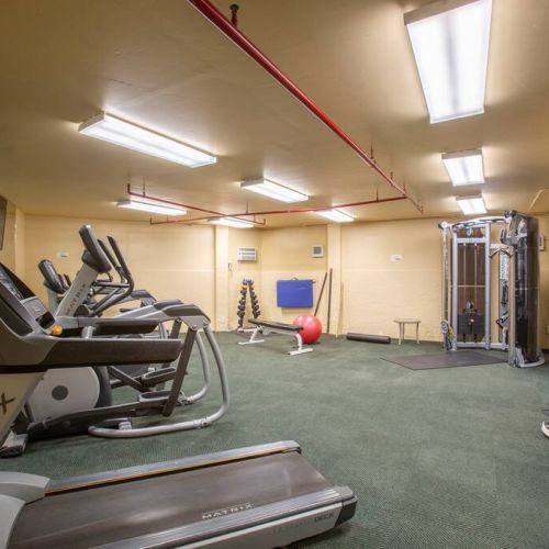 Fully equipped fitness room for your use.