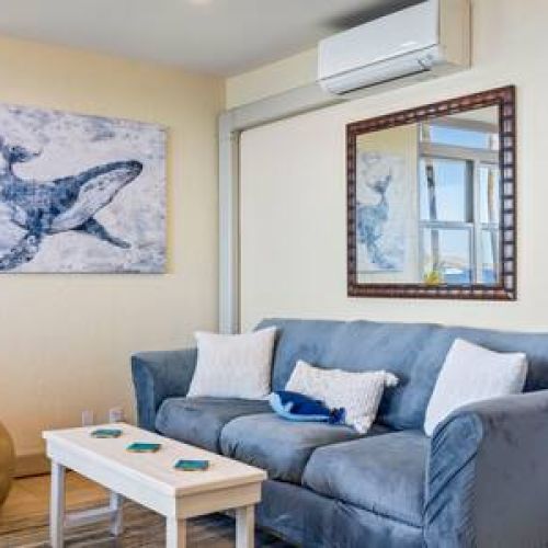 Condo features a split system AC to stay cool all day and night