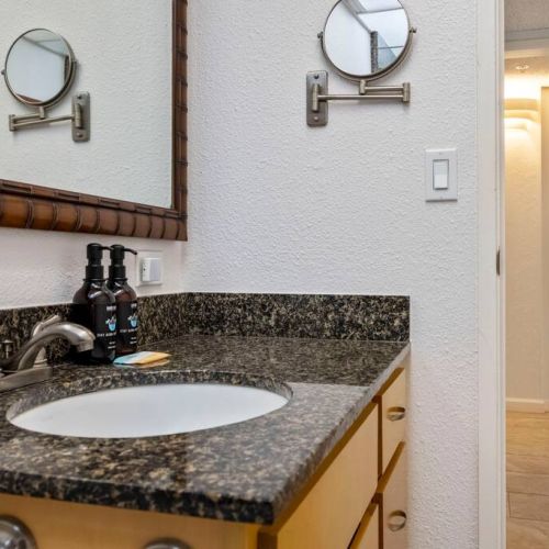 Granite counter tops in bathrooms