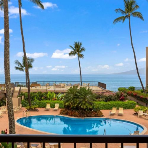 Ocean, island, and resort views from Hale Ono Loa 212