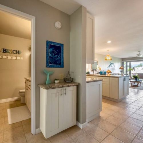 Open floor plan one bedroom ground floor unit.