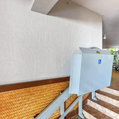 ADA chair lift in lobby