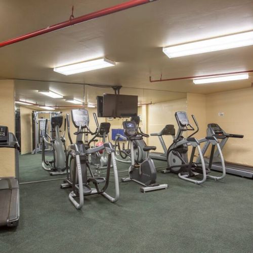 Fully equipped fitness room for your use.
