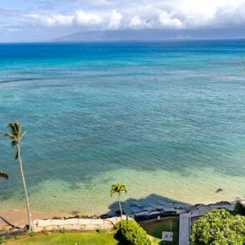 View looking down from lanai