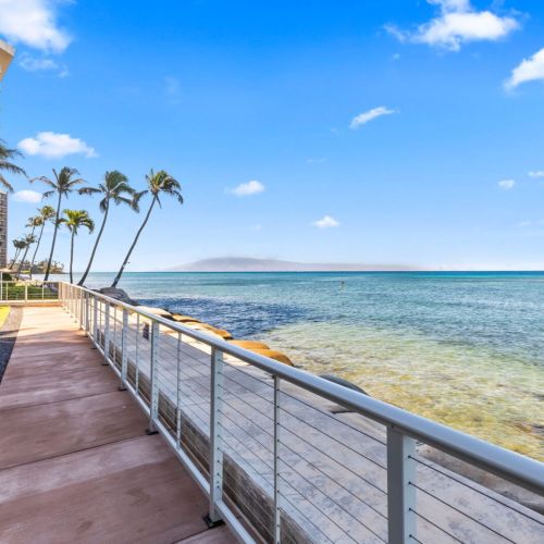 Oceanfront walkway path