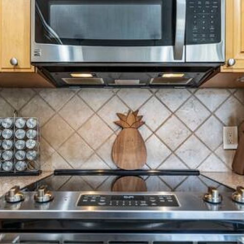 Stay in and make a home cooked meal in your fully equipped kitchen.