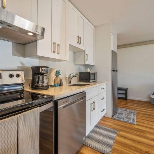 Open living are into kitchen