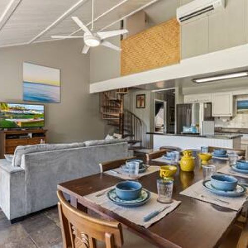 The living area also features split AC to keep cool year round