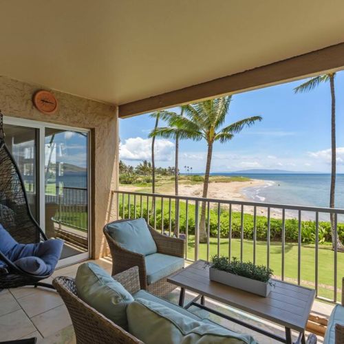 Swing into the sunsets from your private lanai.