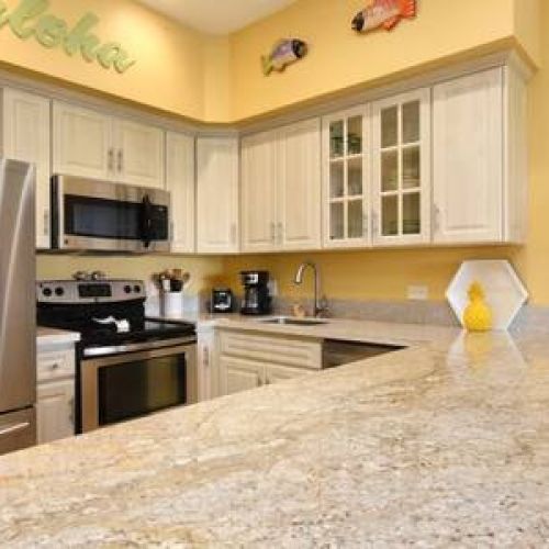 Bright and clean aesthetic in this upgraded kitchen.