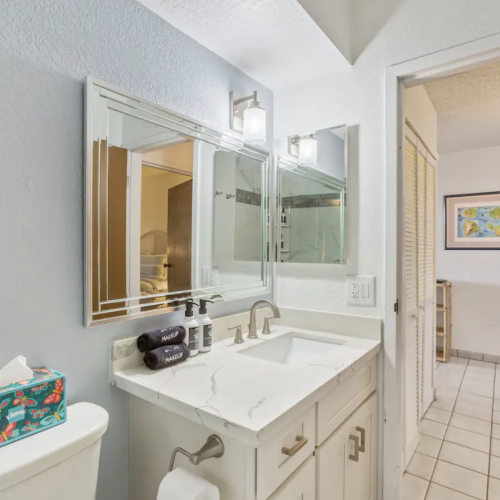 Freshly remodeled bathroom