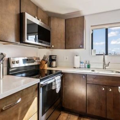 Natural light throughout the kitchen
